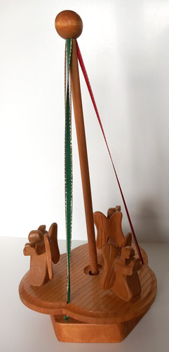Vintage wooden maypole - wooden,
