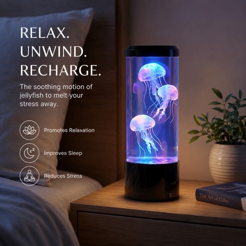 Led jellyfish lamp colour - led,