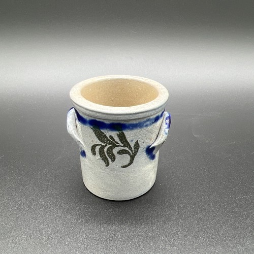 Vintage mini stoneware crock - stoneware,
