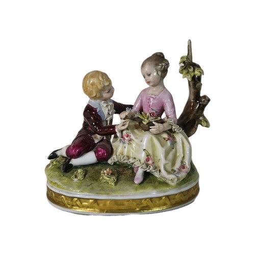 Antique capodimonte figure - an,