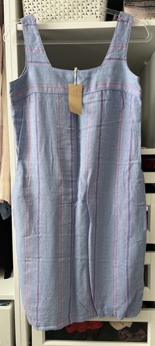 Linen blend next stripe dress - linen,