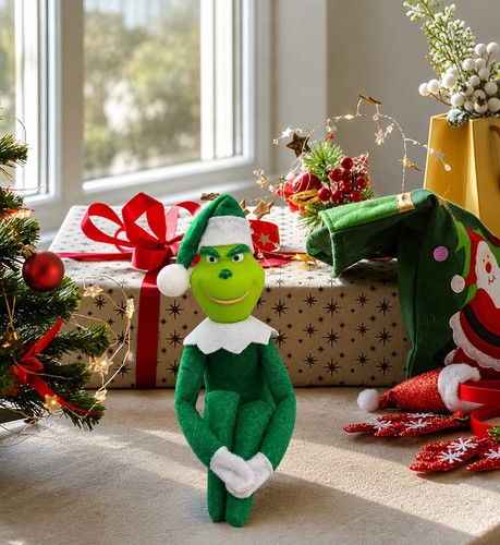 Grinch shelf plush doll - shelf, toy