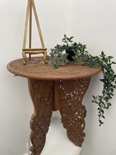 Vintage Carved Round Side