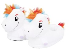 PLUSH UNICORN LIGHT UP SLIPPERS - KIDS UK 8 to 12
