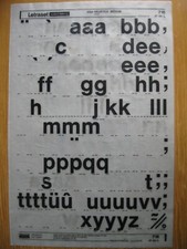 1 x Letraset  Lower Case