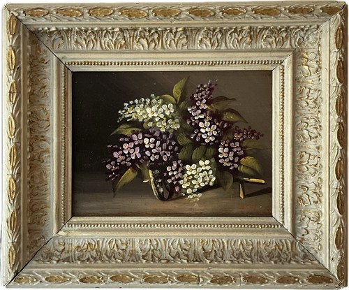 Antique french oil painting - french,