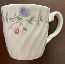 Johnson Brothers Bros England Summer Chintz Pink Rim Floral Swirl Coffee Tea Mug