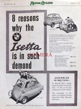 BMW 'TROJAN' Original 1958 3-Wheeler 'Bubble Car' Advert : 669/107