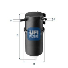 UFI Fuel Filter Insert 221mm