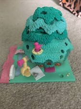 Vintage Original Polly Pocket Tree House 1994 Swing, Slide, Twisting Deck Chair