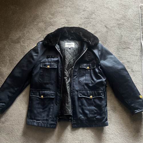 Vintage blauer police jacket - vintage, l