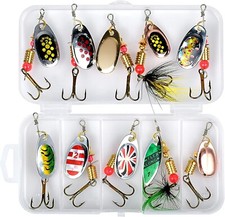 10PcsFishing Spinners and