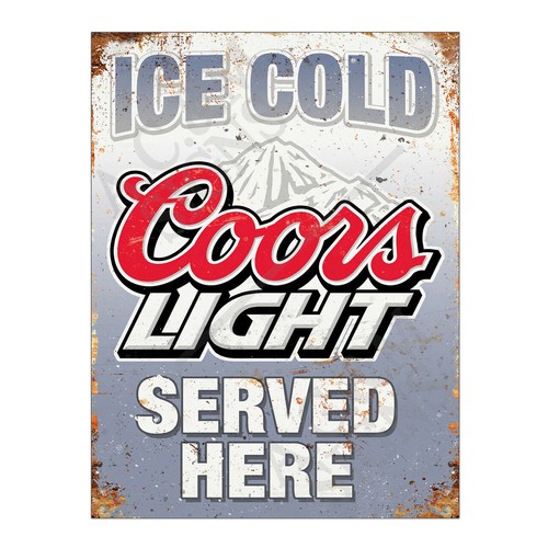 Metal tin sign - sign, ice