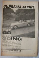 1962 Sunbeam Alpine Original advert No.1