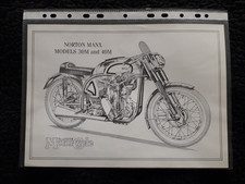 Norton Manx Models 30M & 40M Vintage Original Classic M/C Magazine Advert