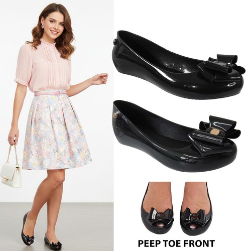 Ladies flat jelly shoes - ladies,