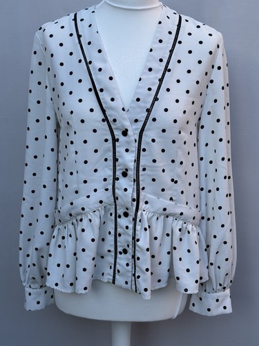 Topshop white black polka dot - topshop,