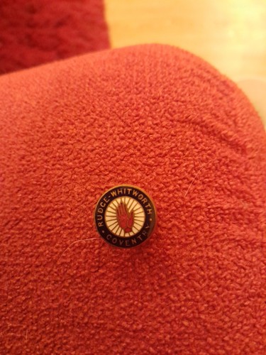 Rudge whitworth pin badge - rudge,