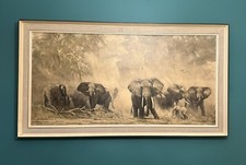David Shepherd Elephants At Amboseli , 1962 Iconic Large Original Vintage Ex Con