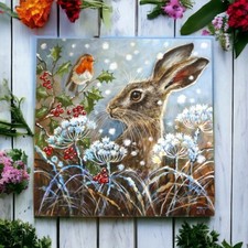 Winter Flurry Hare Ceramic