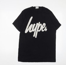 Hype Mens Black Cotton T-Shirt