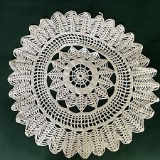 Vtg Hand Crochet Lace Doily