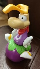 Rayman riding a plum Rayman 2 figure toy French McDonalds Ubisoft ULTRA RARE