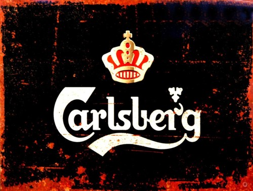 Carlsberg metal tin wall - carlsberg,