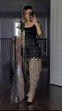 INDIAN WEDDING PARTY WEAR TOP DHOTI WITH BOLLYWOOD PAKISTANI DUPATTA FOR WOMEN
