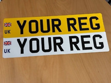 UK PAIR Premium Quality MOT Road Legal Car Van Reg Registration Number Plates