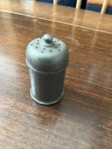 Vintage pewter salt pepper - pewter, salt/pepper