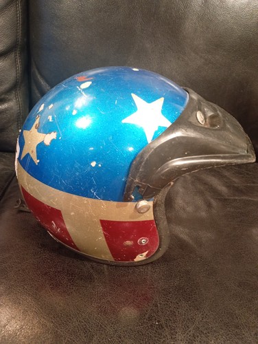Vintage bike helmet stars and - helmet,