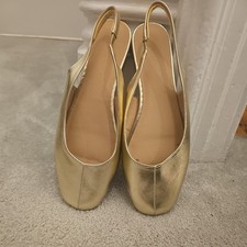 Women's Gold Slingback Shoes