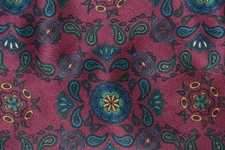 Tootal Burgundy silk ascot /