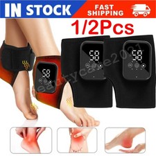 2X Electric Foot Ankle Massager Brace Pain Relief Vibration Hot Compress Therapy