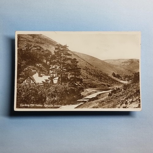 Church stretton postcard 1952 - church,