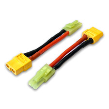 ✅ 2x Adapter Male Mini Tamiya AR Drone Airsoft to Female XT60 Male Lipo Battery