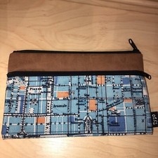 Pencil Case With Map Of Turin, Italy. From Indonesia. Not Used, So Clean Inside.