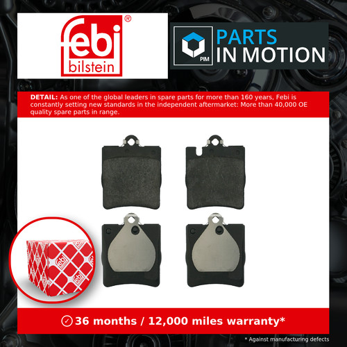 Brake pads set rear 16399 - pads,