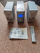 Hitachi AX-M67 Stereo Micro Hi-Fi System CD Player with Speakers –Tested Working