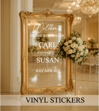 Personalised wedding mirror - wedding,
