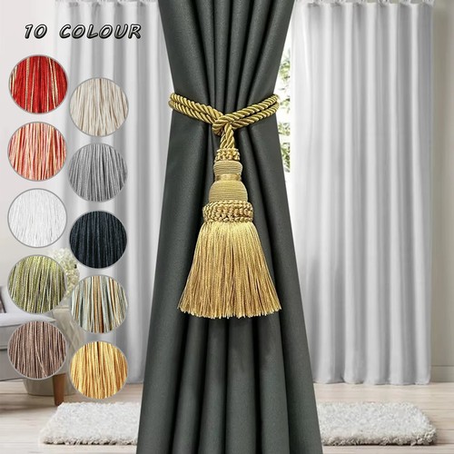 Pair tassel rope curtain - of,