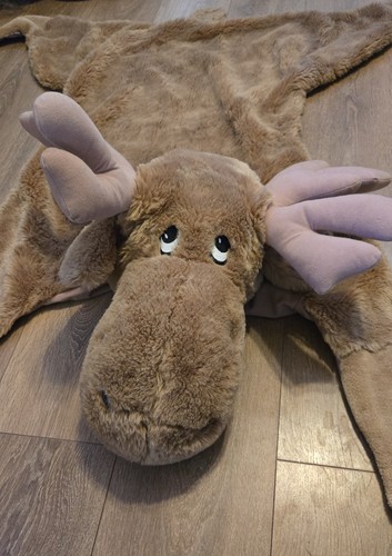 Unique vintage plush moose - moose, rug