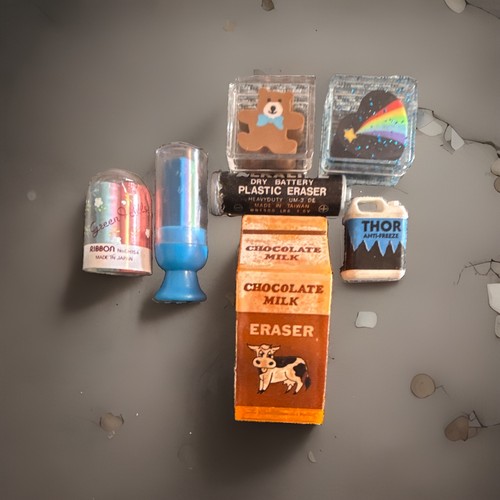 Novelty erasers rubbers lot - novelty, erasers/rubbers