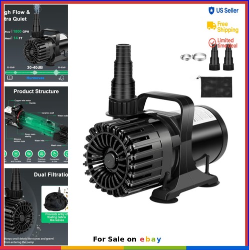 Submersible pond pump 1800 gph - 1800,
