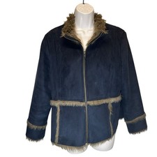 Vintage faux suede and faux