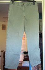 M&S Collection Ladies Sage Green Pedal Pusher Jeans Size 10