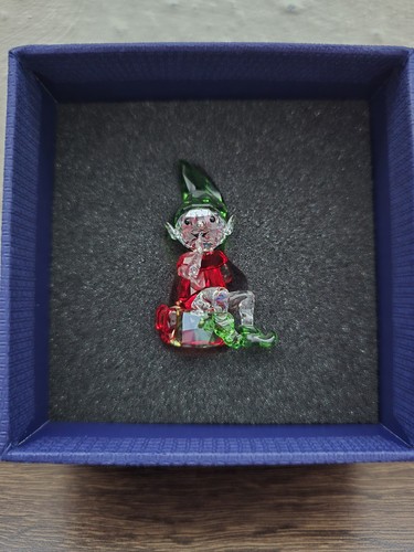 Swarovski crystal santa elf - santa's,