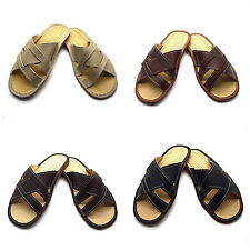 Mens Leather Slippers Shoes