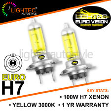 LIGHTEC H7 GOLDEN EURO YELLOW XENON HALOGEN BULBS 12V 100W UPGRADE 3000K SRI VXR
